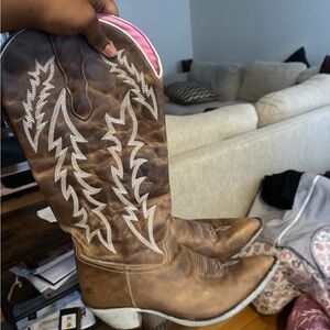 Brown Western Ankle Boots